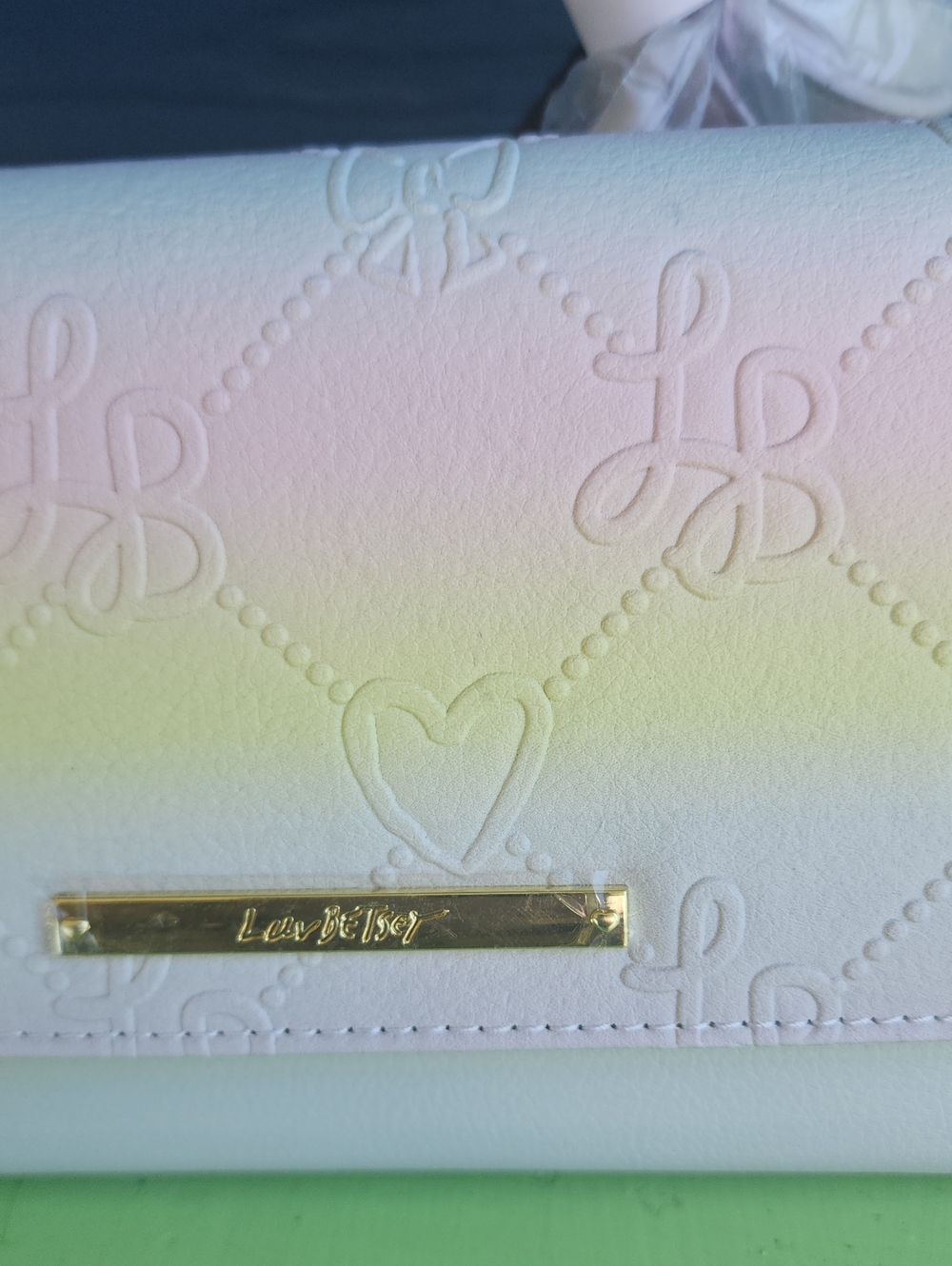 Luv Betsey by Betsey Johnson Addy Pastel Rainbow NWT Crossbody & Wallet Set - Picture 5 of 5